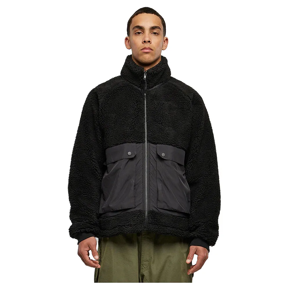 

Куртка Urban Classics Short Raglan Sherpa, черный