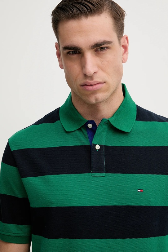 Поло Tommy Hilfiger, зеленый — фото 3
