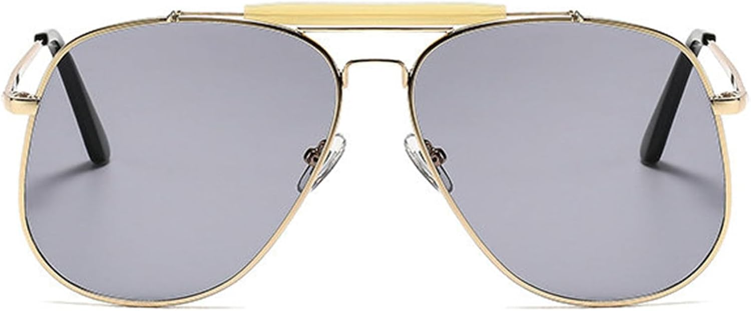 

Солнцезащитные очки COTIA увеличенного размера в стиле «пилот» квадратной формы, для женщин и мужчин, винтажные, с металлической двойной перемычкой, в стиле ретро, ​​для путешествий, Light Grey