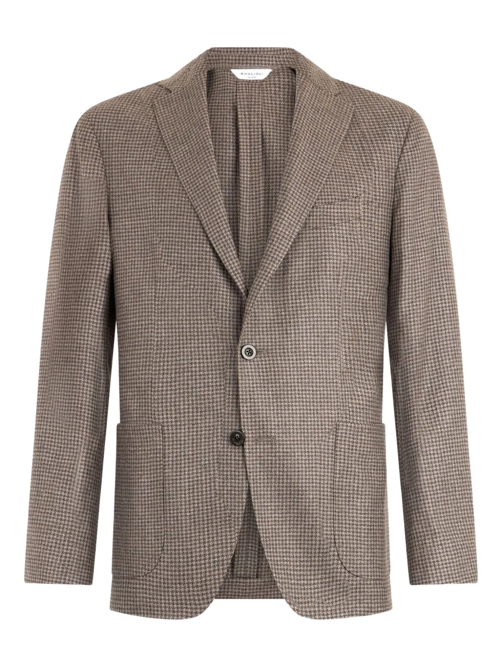

Однобортный пиджак с узором "гусиная лапка" Boglioli, коричневый
