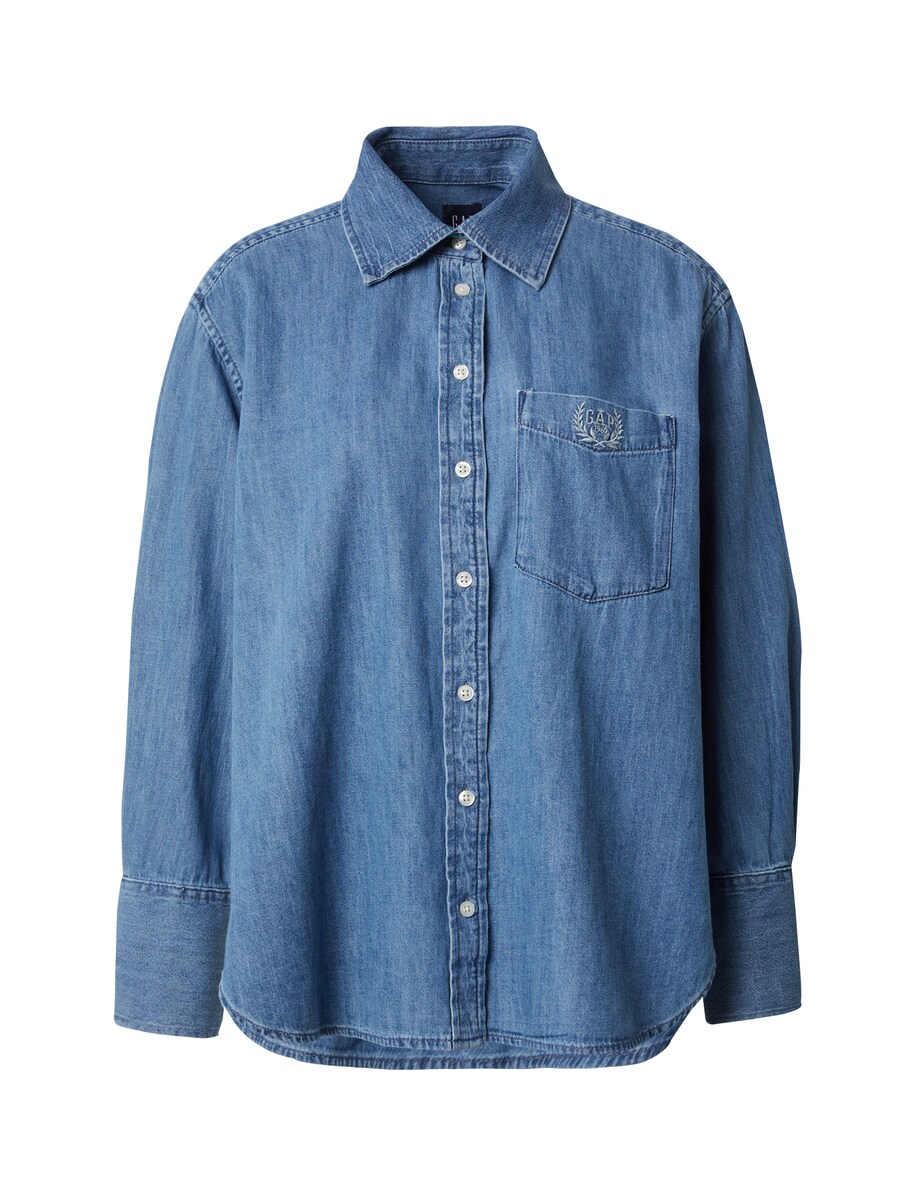 

Блуза Gap Petite, синий деним