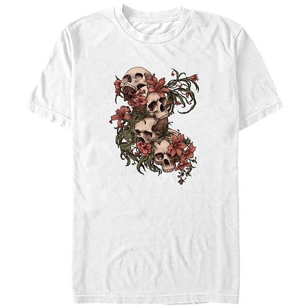 

Футболка с принтом Big & tall floral skulls Licensed Character
