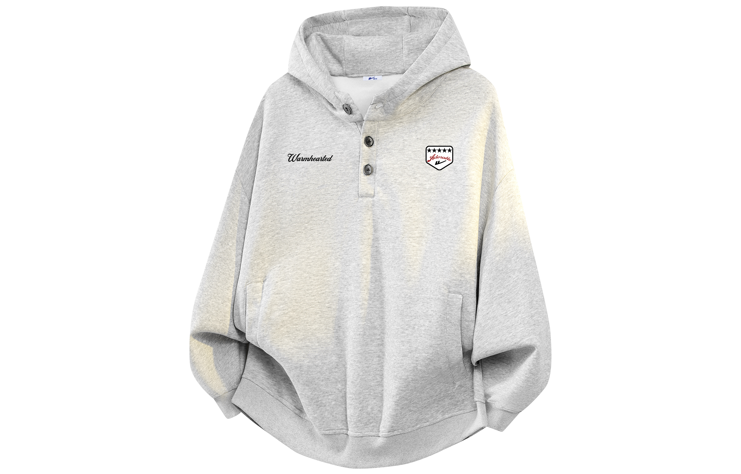 

Толстовка Unisex Hooded Moderate Regular WARRIOR, светло-серый