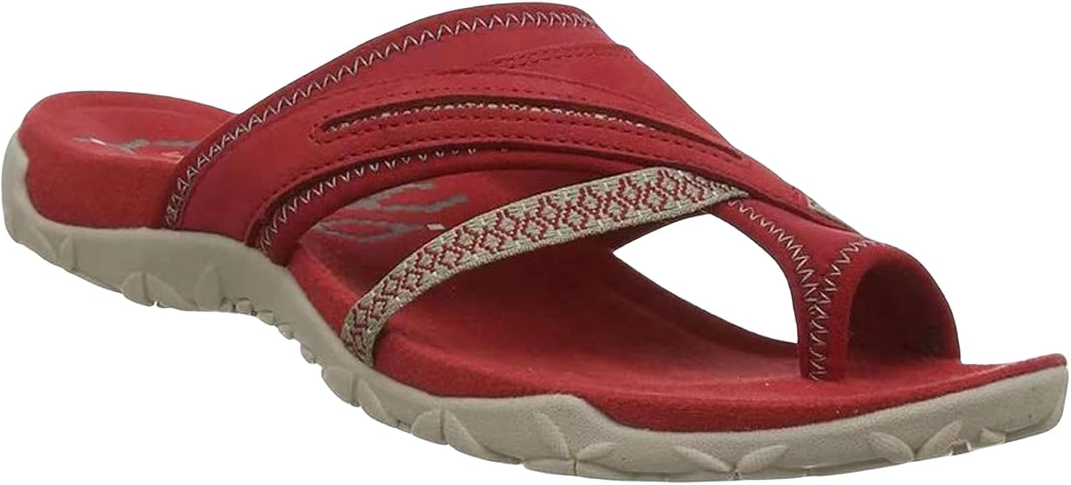 

Ортопедические сандалии для женщин с поддержкой свода стопы, женские шлепанцы, сандалии для комфортного ношения при подошвенном фасциите с ремешком для пальца, удобные шлепанцы для ходьбы Generic, красный