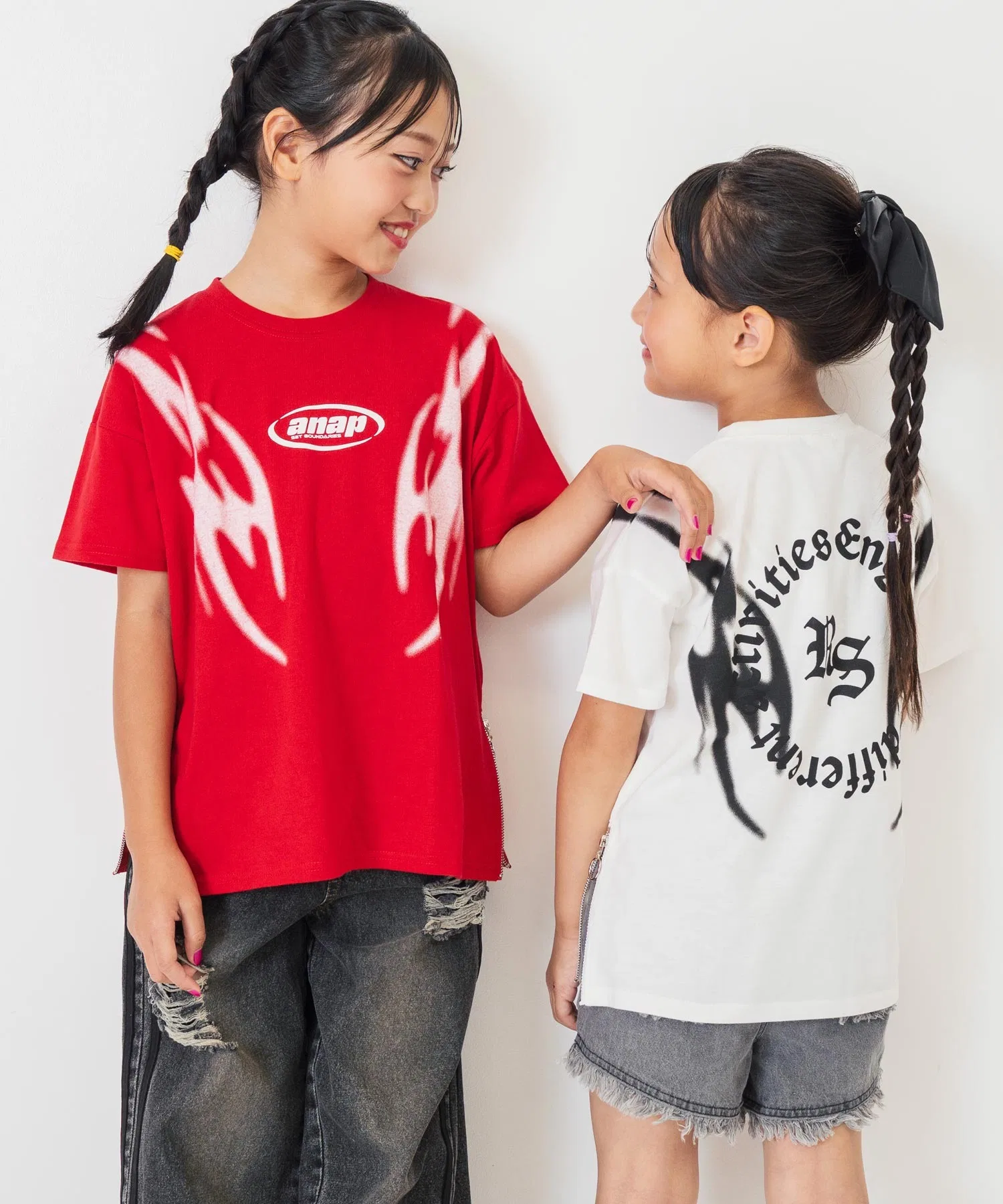 Детская футболка ANAP kids с боковыми молниями — фото 2