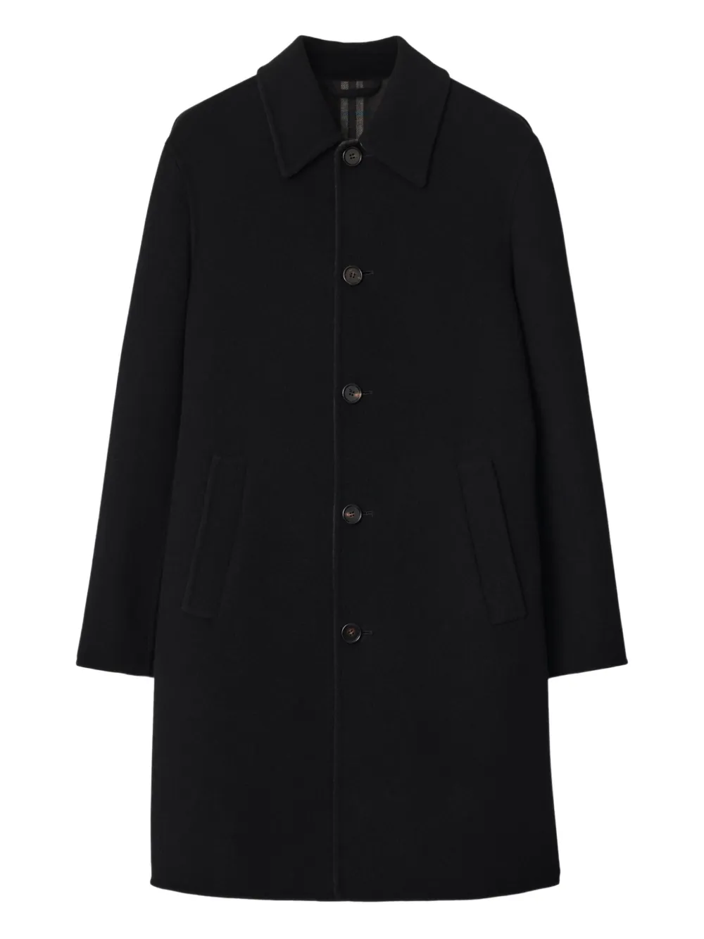 

Шерстяное пальто BURBERRY, черный