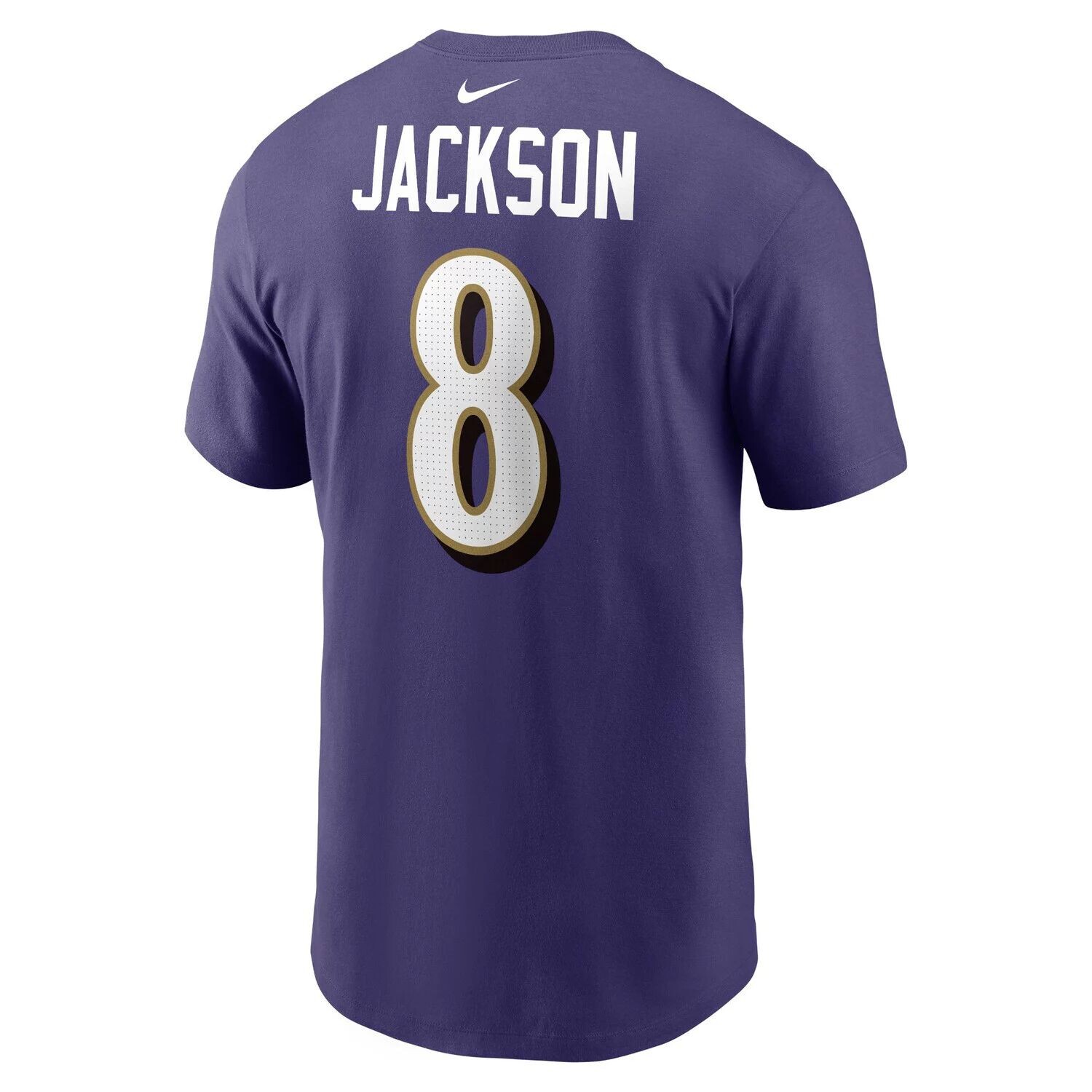 Мужская фиолетовая футболка Lamar Jackson Baltimore Ravens с именем и номером игрока Nike — фото 3
