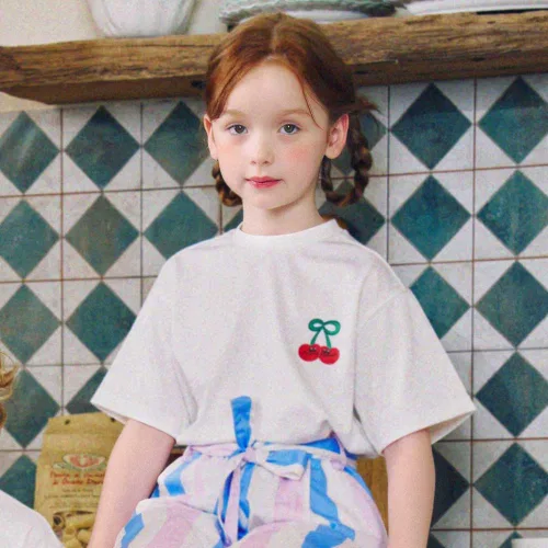 Детская футболка MINIDOU Heart Cherry T-shirt Half Sleeve