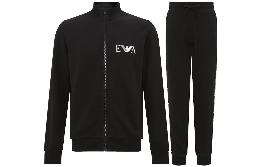 Футболка Emporio Armani черная мужская спортивная повседневная — фото 4