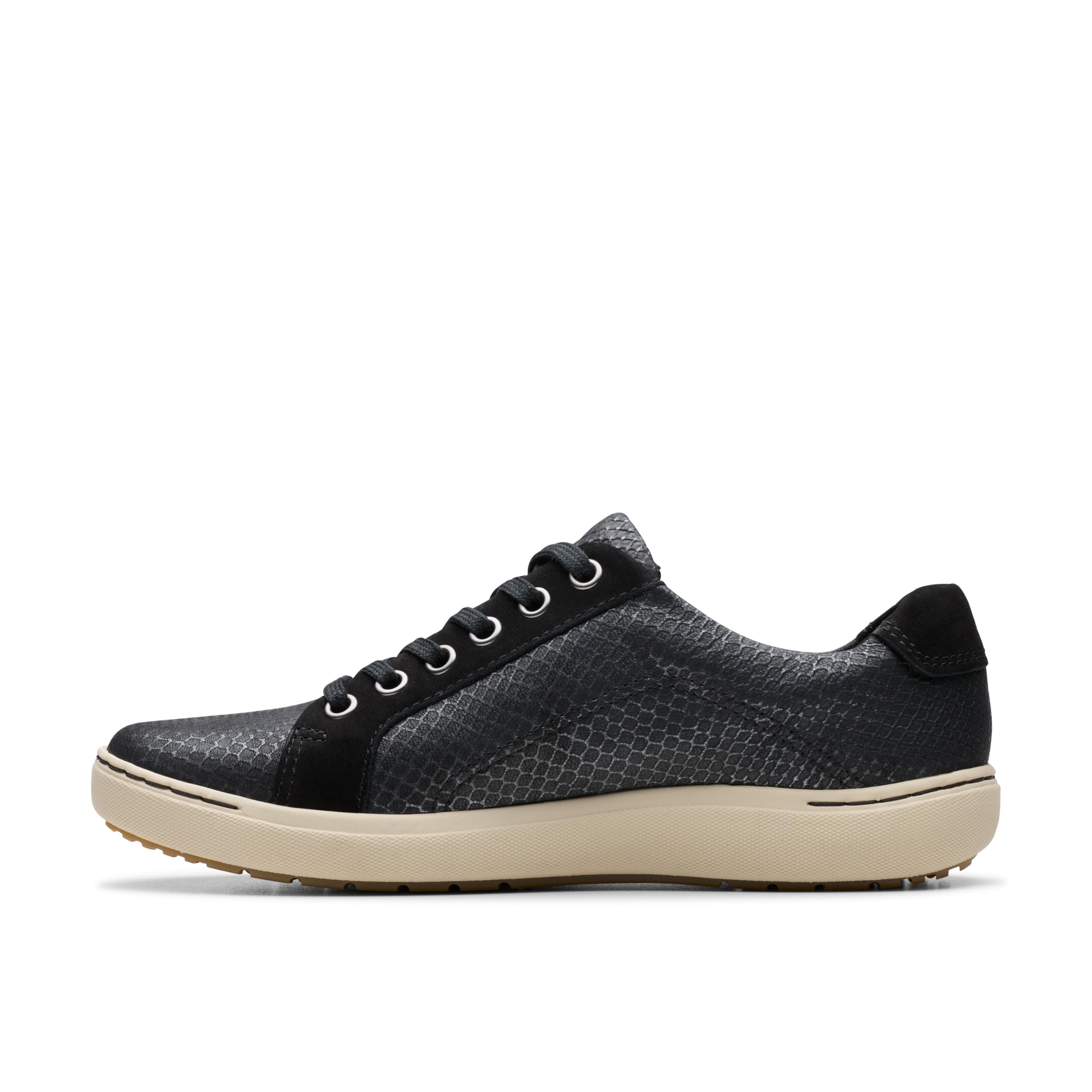Кроссовки Clarks Nalle Lace, Black Abstract Leather — фото 4