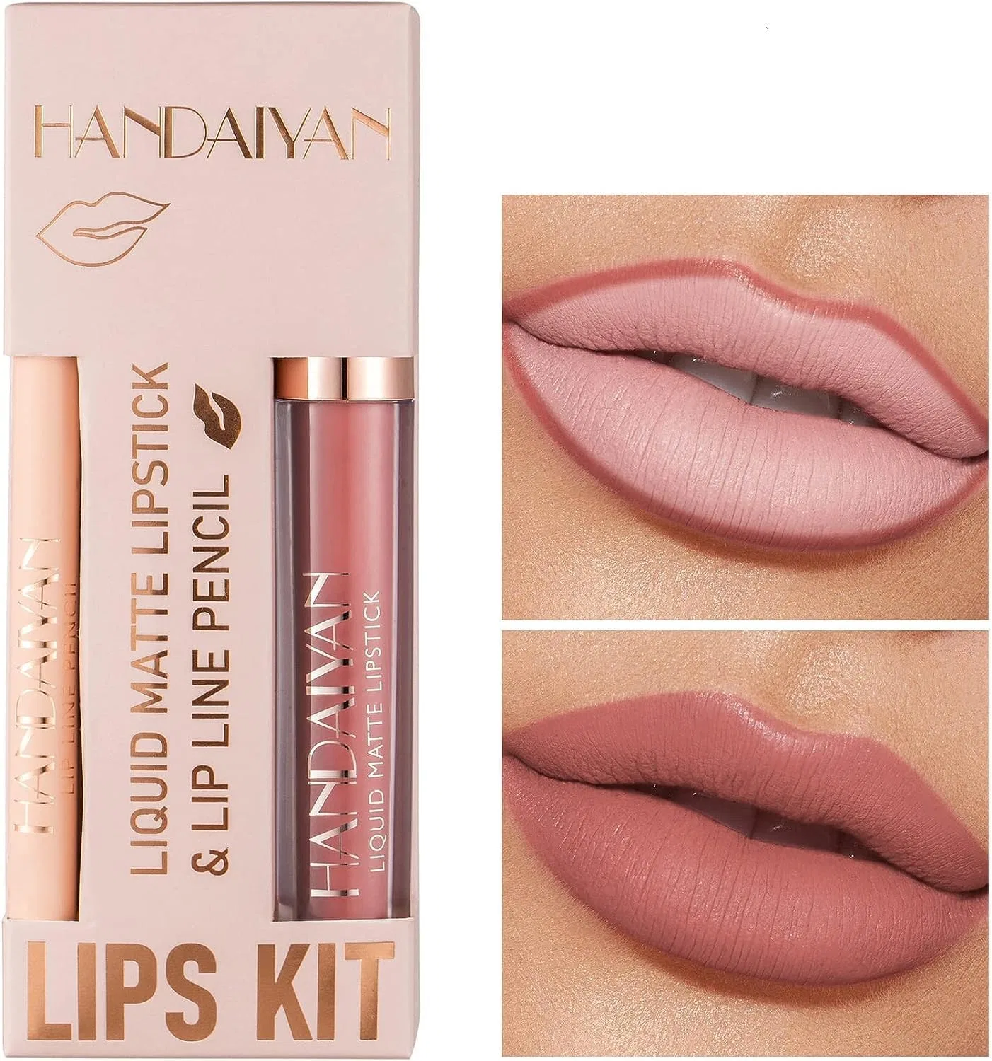 Набор для губ Matte Lip Liner and Lipstick, Beauty Searcher, 2 предмета, цвет 07 — фото 2
