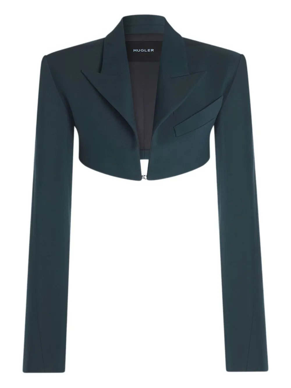 

Укороченный блейзер Mugler, зеленый