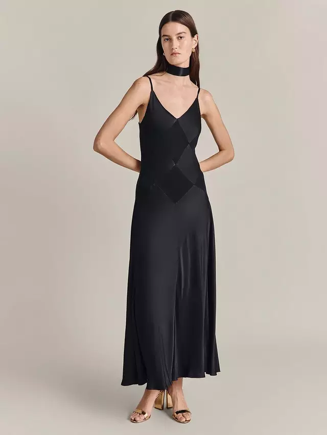 

Платье Ghost Nina Satin Maxi, черный