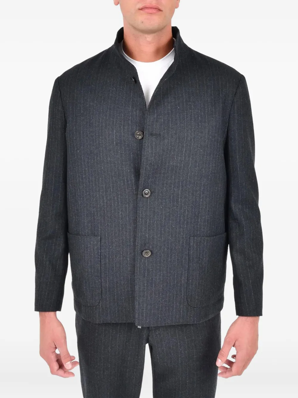 

Пиджак в тонкую полоску Boglioli, серый