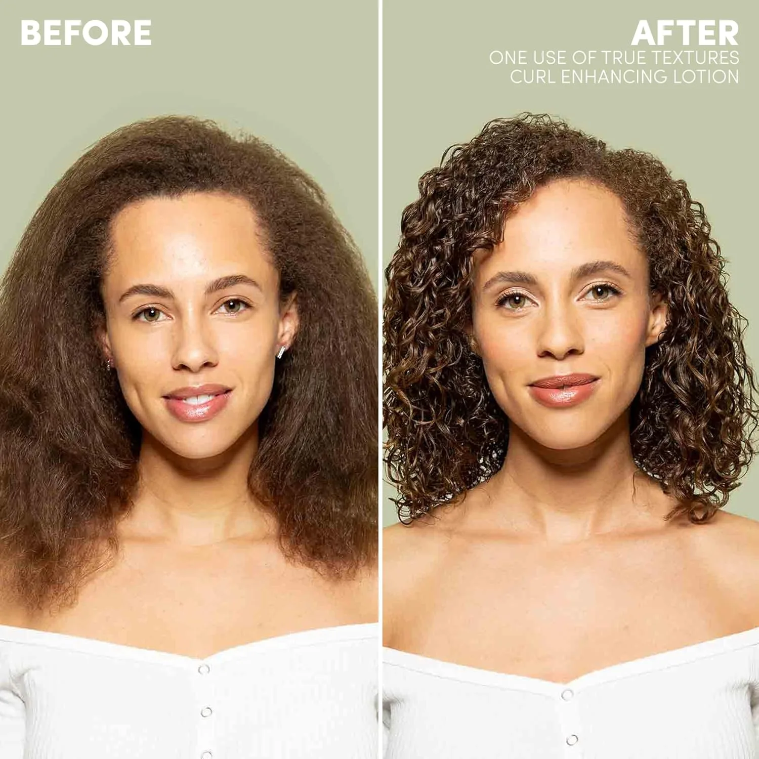 Mizani True Textures Curl Enhancing Lotion - несмываемый крем для кудрявых волос с кокосовым и оливковым маслом, контролирует пушистость, придает блеск, не содержит сушащих спиртов и парабенов. 148 мл (1 шт.), black — фото 3