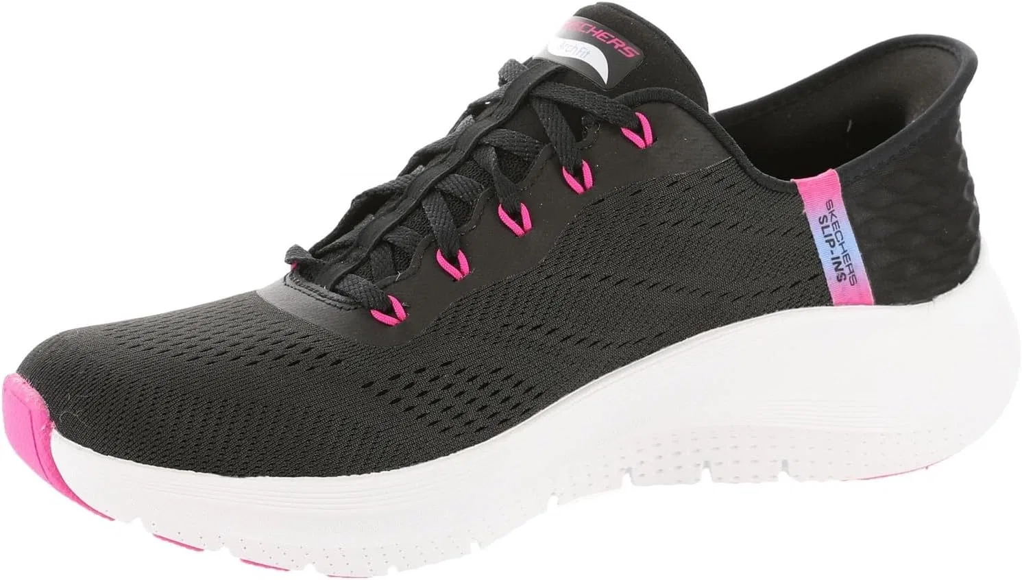 Женские кроссовки Skechers Arch Fit 2.0-Easy Chic без шнурков, Bkhp Black Hot Pink — фото 4