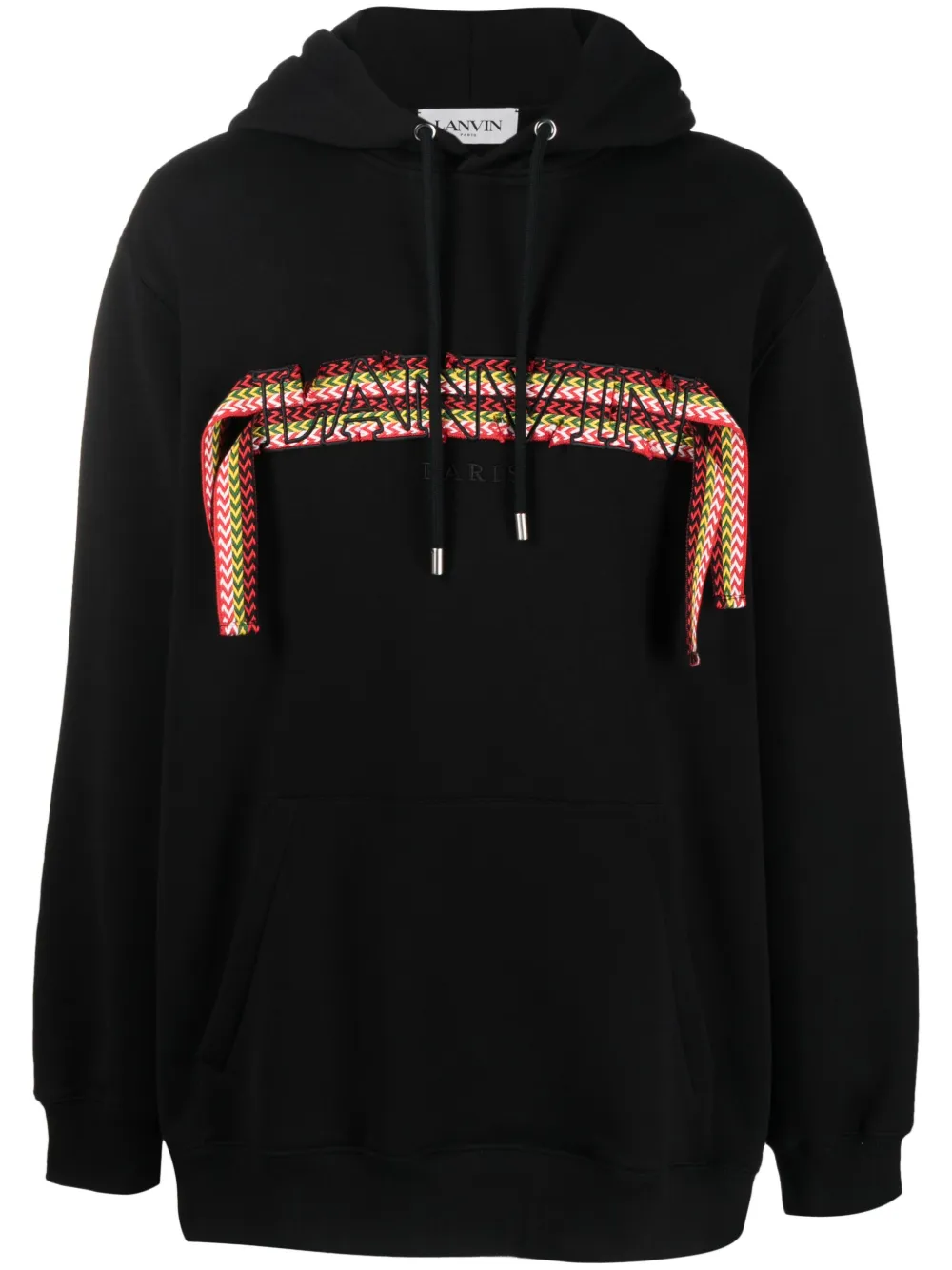 

Худи оверсайз с логотипом Lanvin, черный