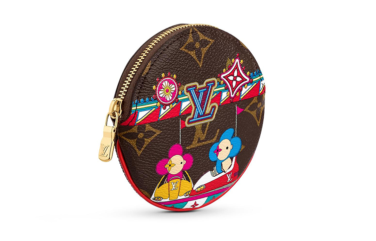 Louis Vuitton Круглый кошелек для монет Monogram Vivienne Holiday Rouge Red — фото 2