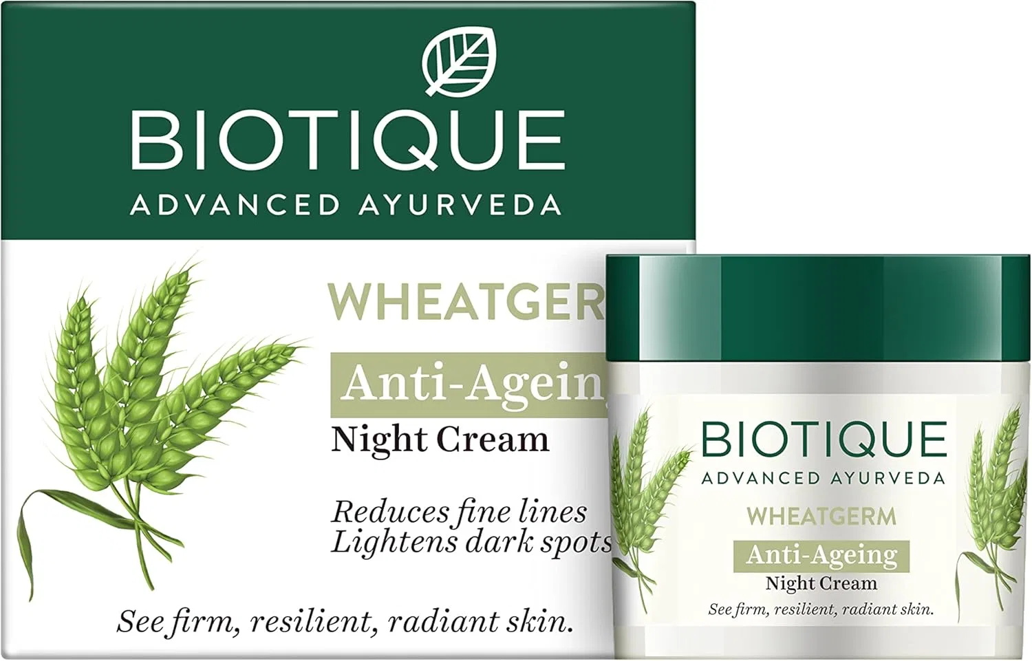 Крем для лица Biotique — И тела Wheat Germ Firming для нормальной и сухой кожи, 55 г