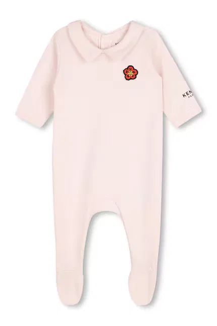 Комбинезон для малышей с принтом 2 шт Kenzo kids, бежевый — фото 4