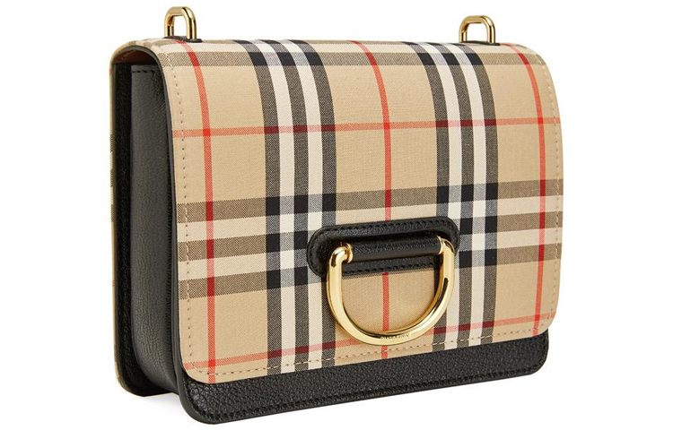 Винтажная кожаная сумка Burberry через плечо — фото 2