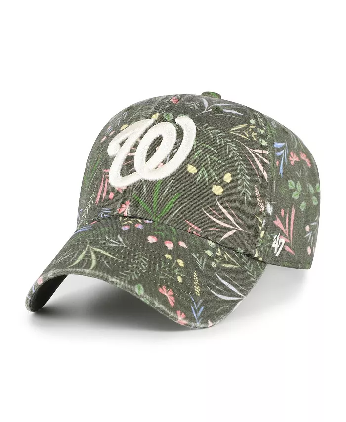 

Женская регулируемая кепка Olive Washington Nationals Moss Verbena Clean Up '47 Brand