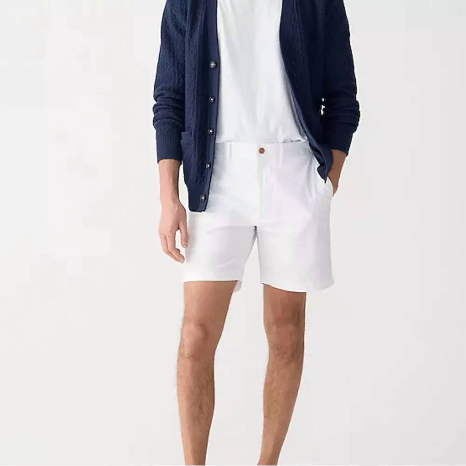 

7-дюймовые эластичные шорты чинос белого цвета J.Crew