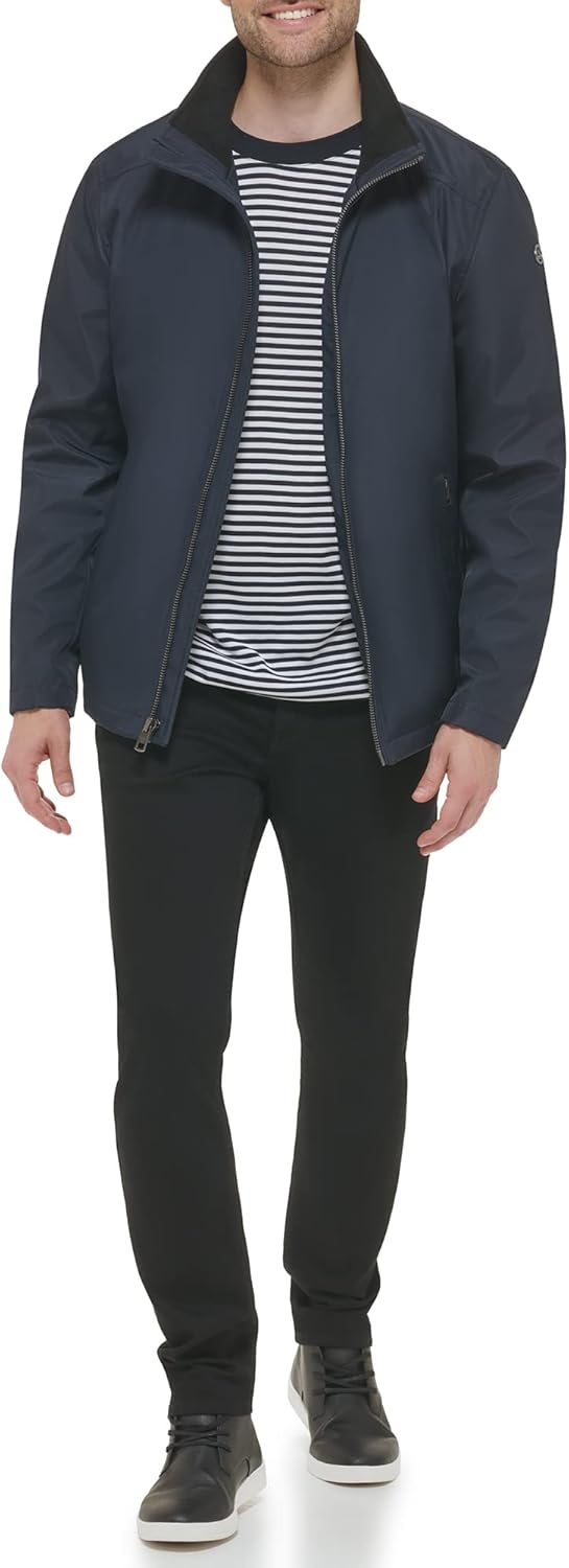 Мужская куртка Calvin Klein с воротником-стойкой из полиэстера, Stand Collar True Navy — фото 2