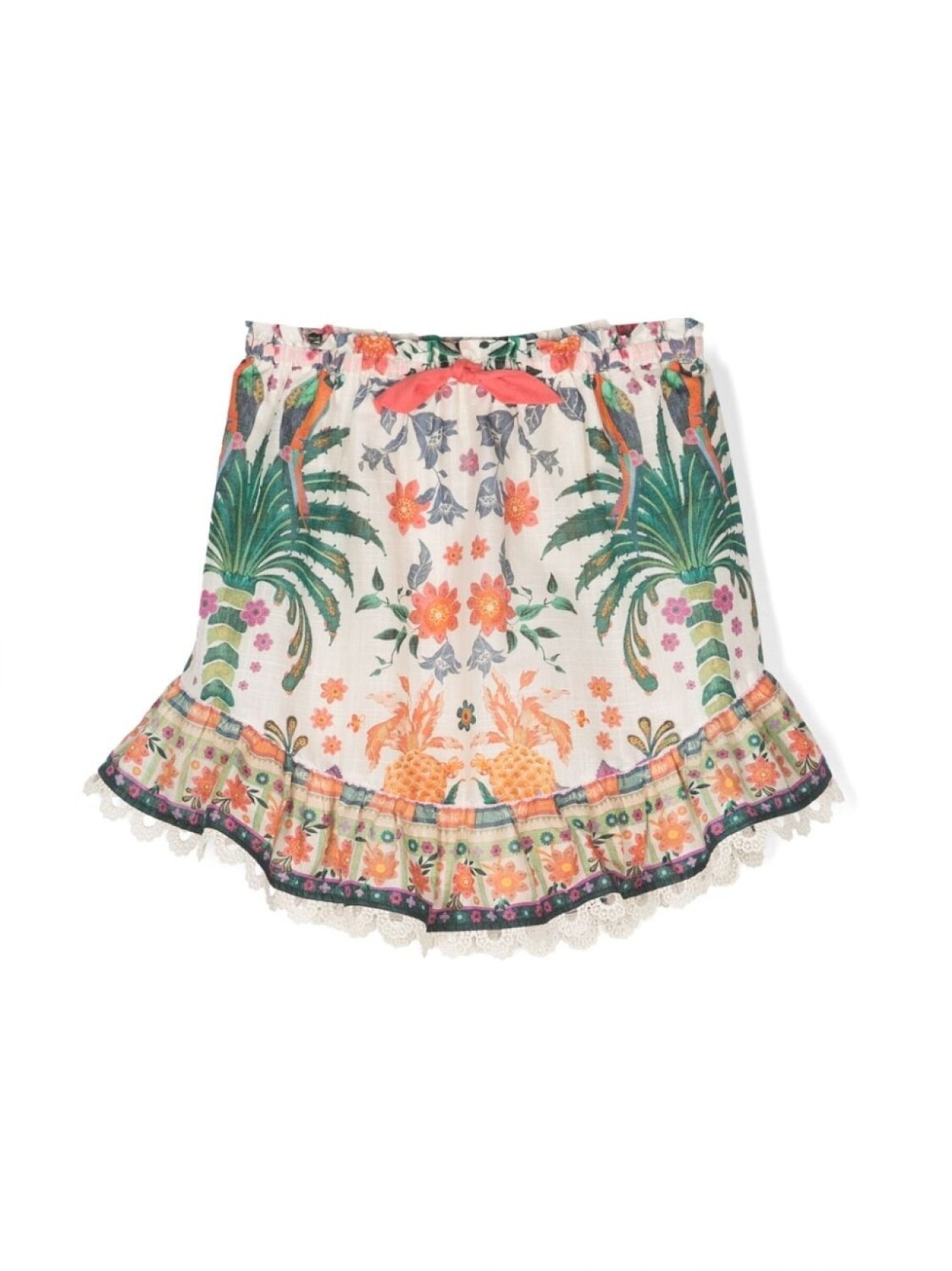 

ZIMMERMANN Kids юбка с принтом Tropical, нейтральный цвет