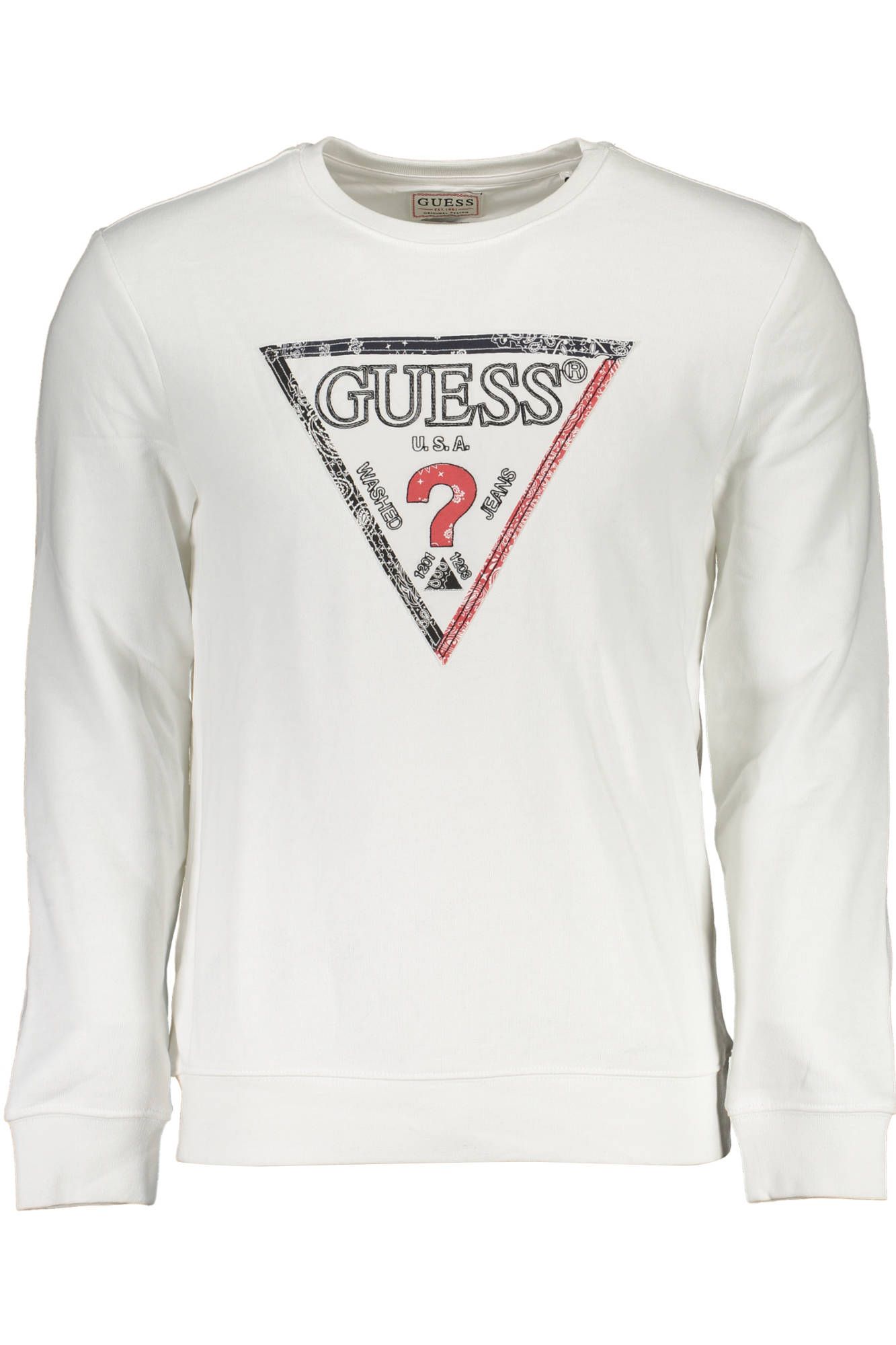 

Белый хлопковый мужской свитер Guess Shoes