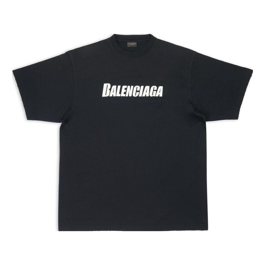 

Футболка Balenciaga Caps T-shirt Boxy Fit 'Black', черный