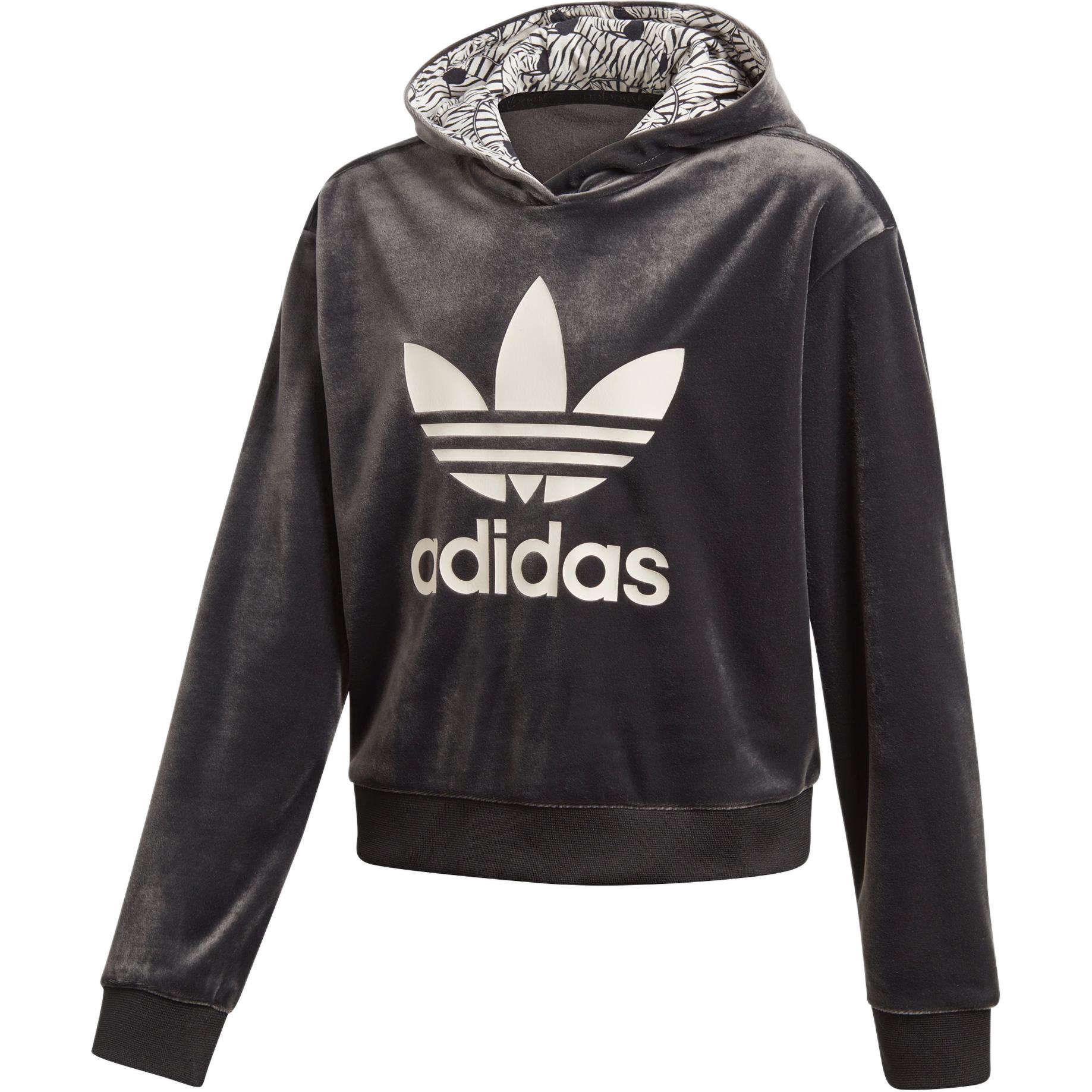 Adidas Originals Свитшот Black/Dark Coffee Brown для подростков — фото 3