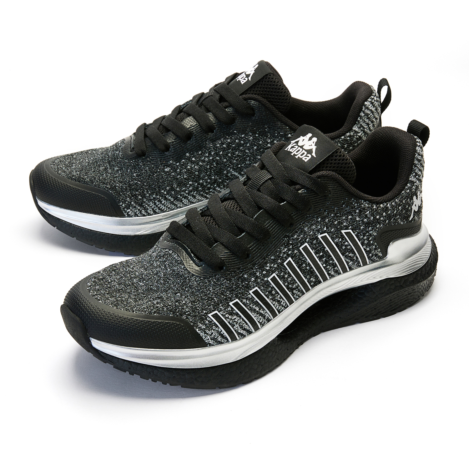 Антискользящие износостойкие дышащие легкие низкие кроссовки Unisex Black Kappa, черный-990 — фото 3