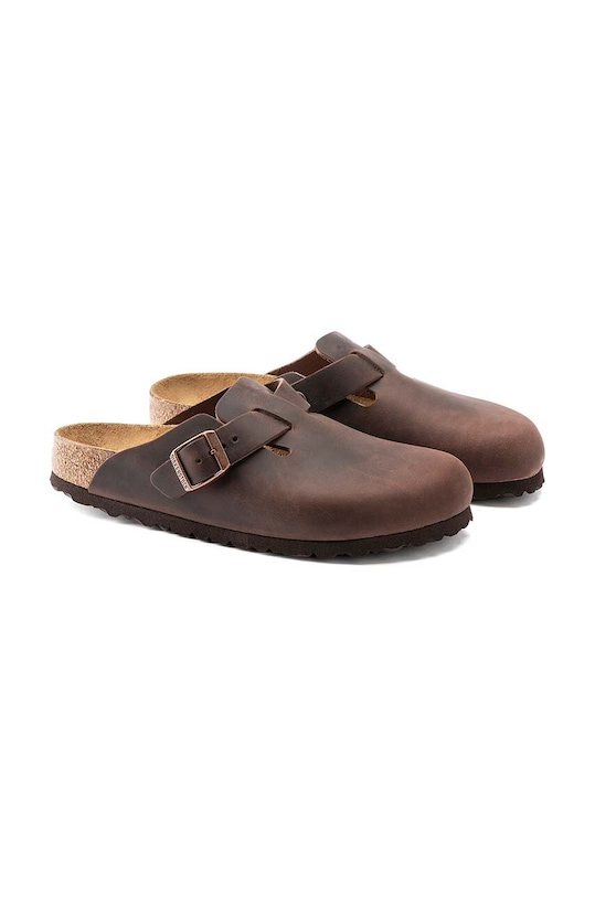 Кожаные шлепанцы Boston Birkenstock, коричневый — фото 2