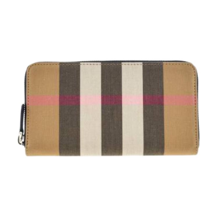 Burberry Женский бумажник из коровьей кожи светло-коричневый — фото 2