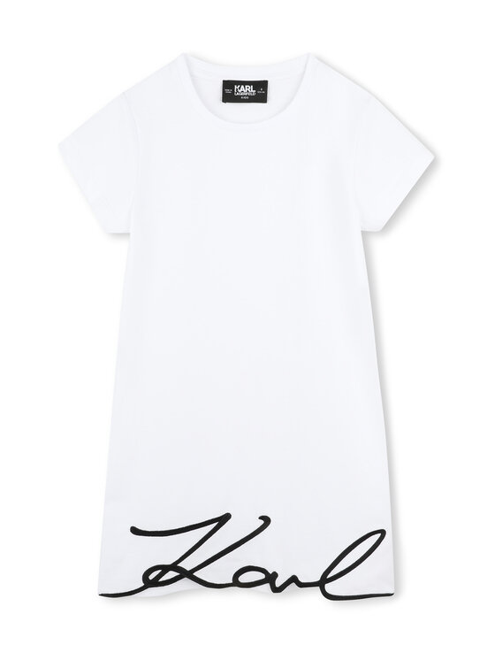 

Платье на каждый день обычный крой Z30454 D Karl Lagerfeld Kids, белый