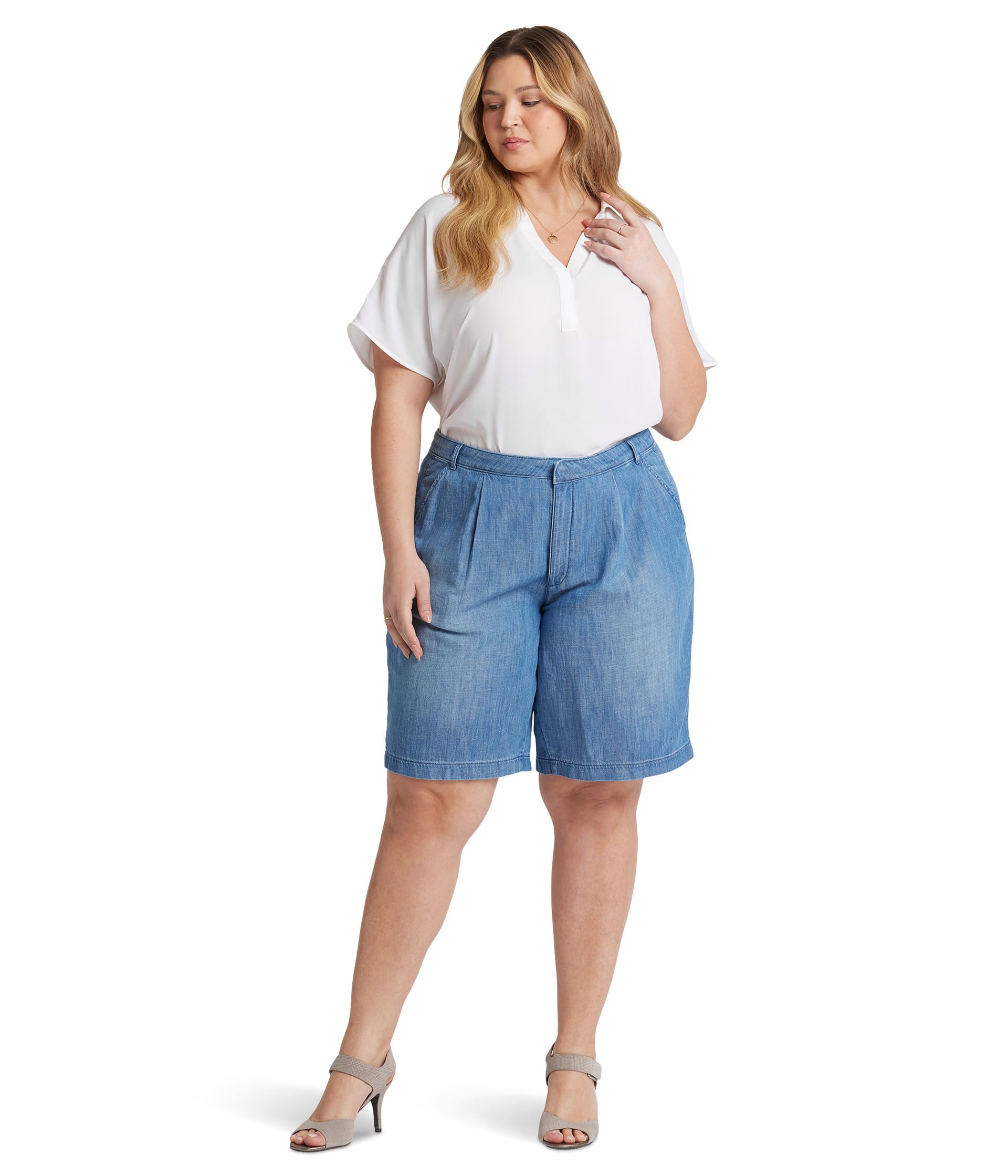 

Шорты NYDJ Plus Size Bermuda Shorts In Corfu, Corfu