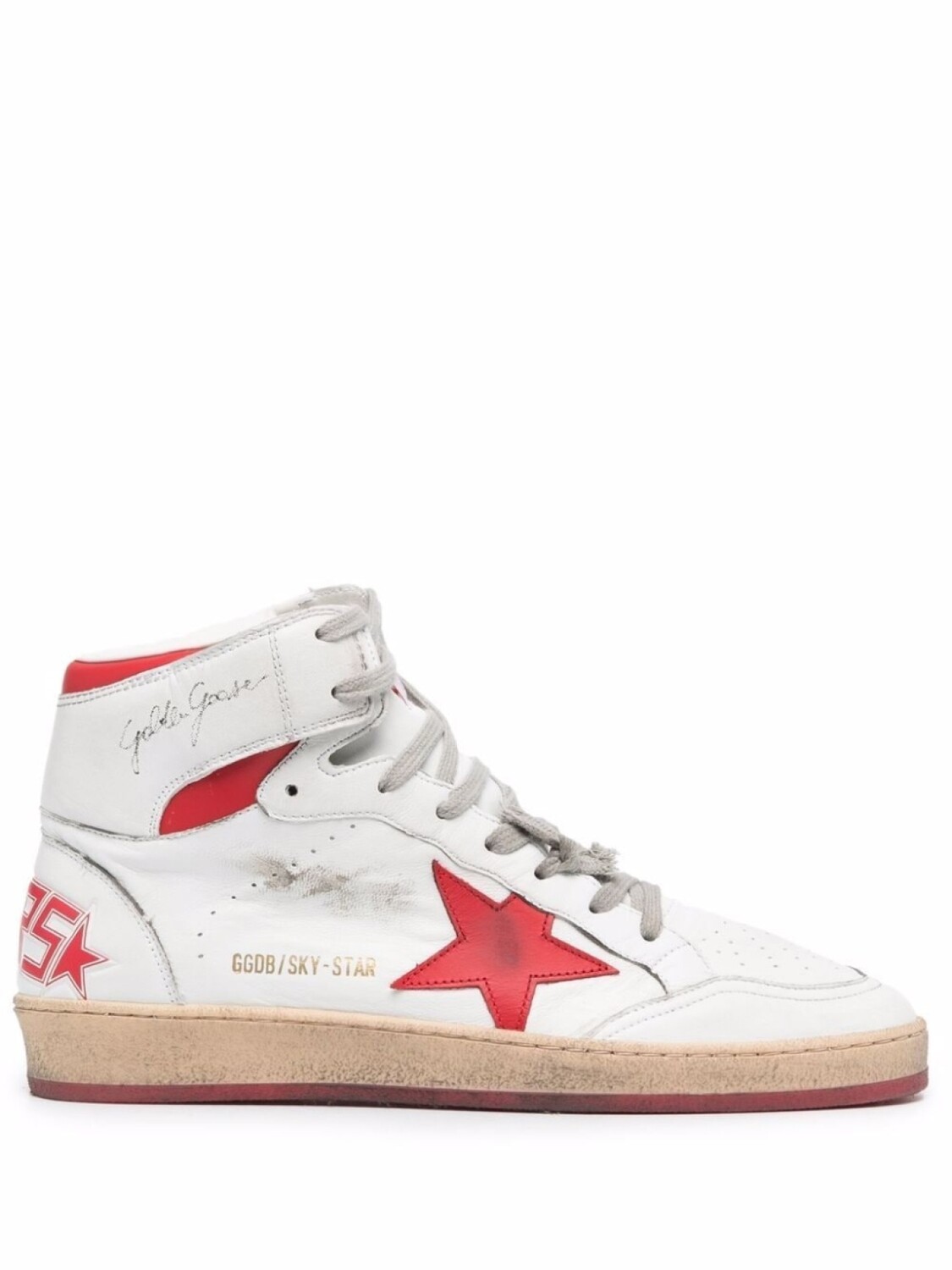 

Golden Goose высокие кроссовки Sky-Star на шнуровке, белый