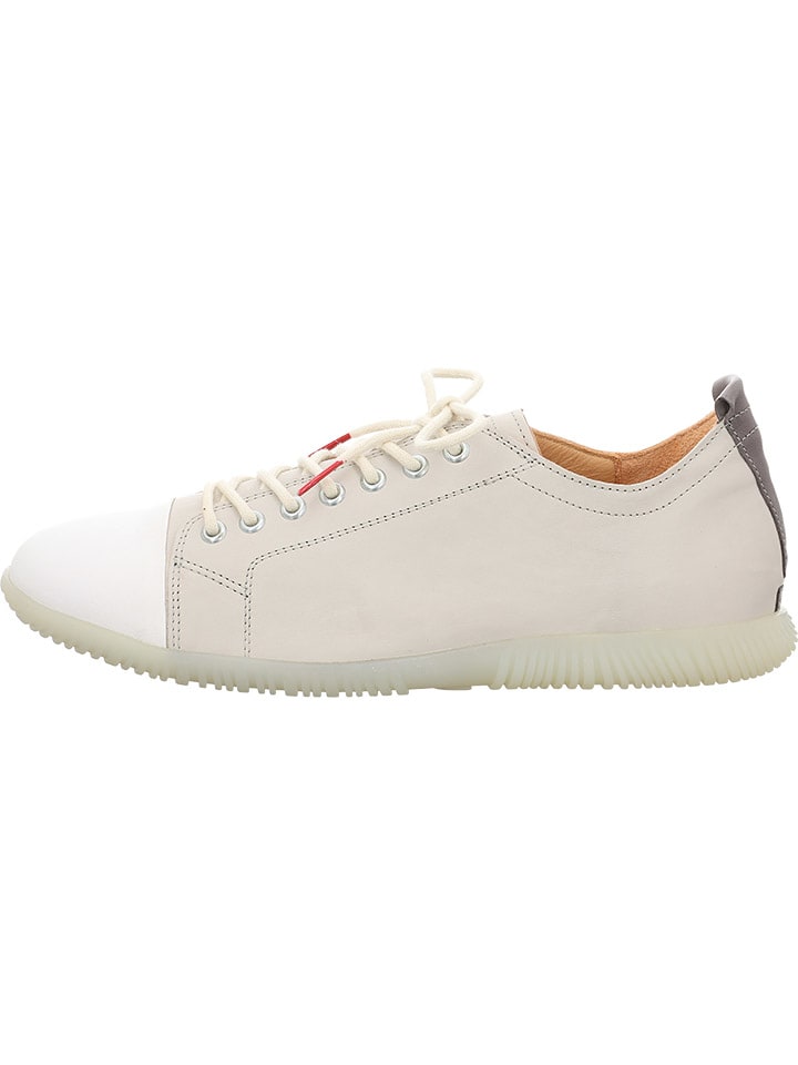 

Think! Кожаные кроссовки серо-белого цвета