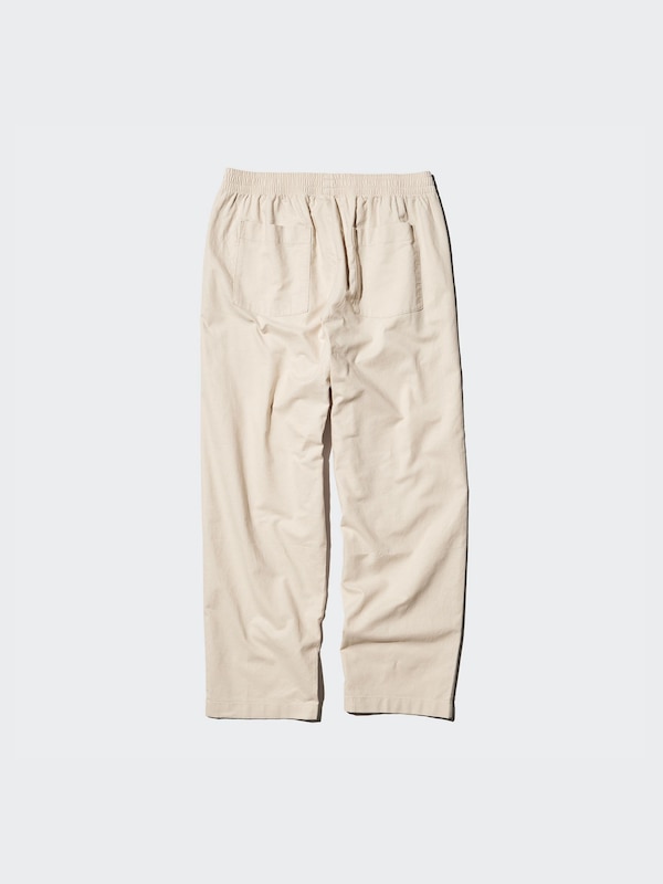 Легкие брюки из льняной смеси Uniqlo, белый — фото 3