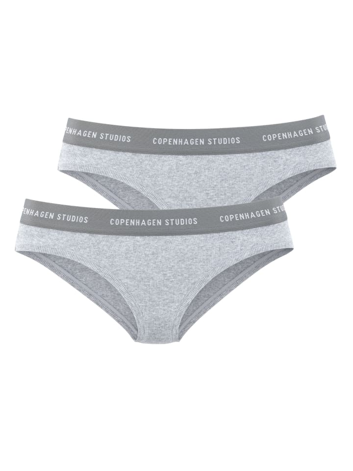 

Copenhagen Studios Трусики-бикини серого меланжевого цвета