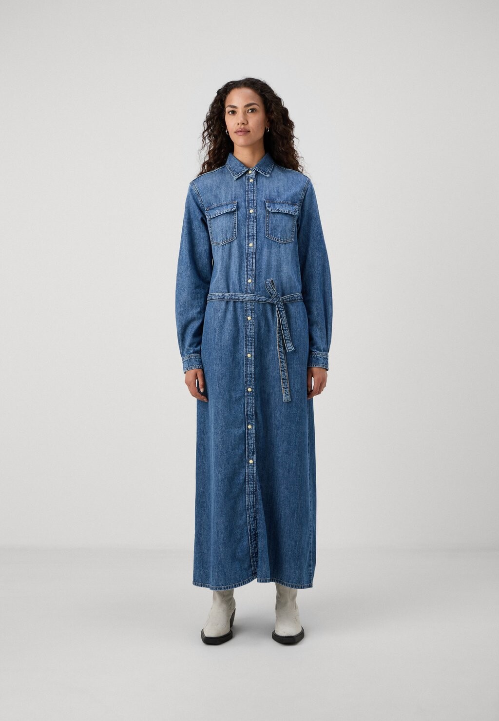 

Платье из денима ONLTRUDY BELT DRESS ONLY Tall, синий деним