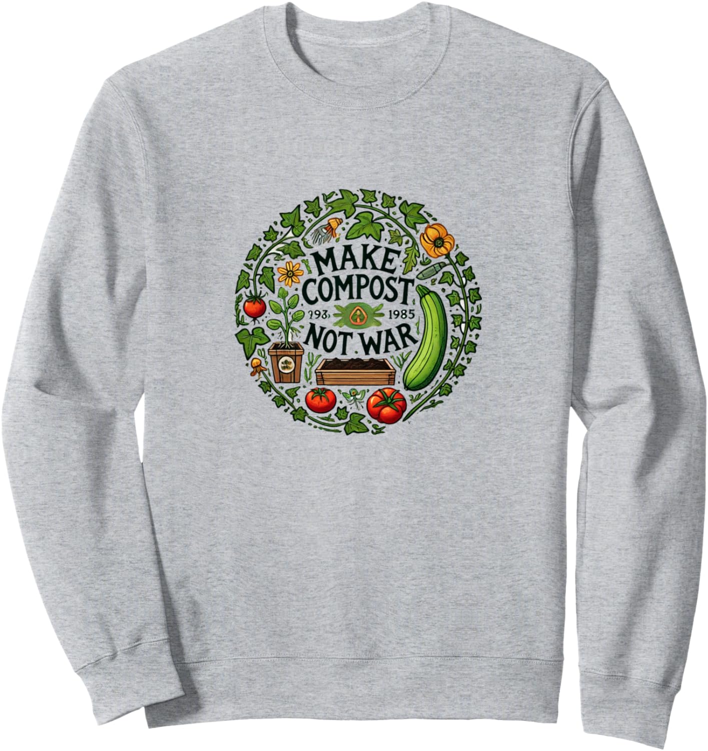 

Делаем компост, а не воюем. Антивоенная толстовка Gardening Lovers Snugg, серый