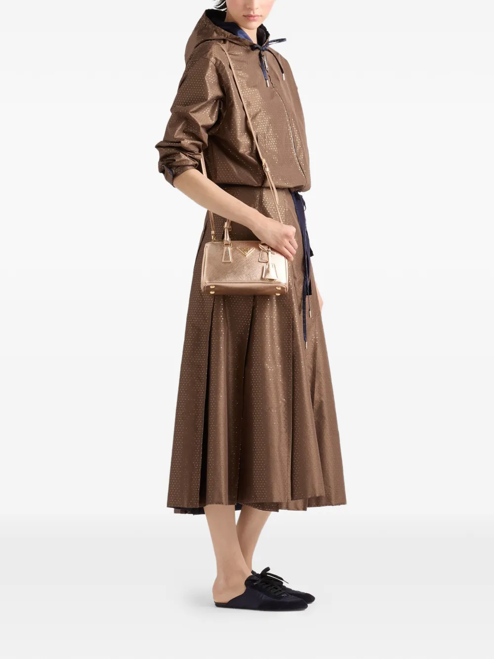 Мини-сумка-тоут Galleria из лакированной кожи Prada, розовый — фото 2