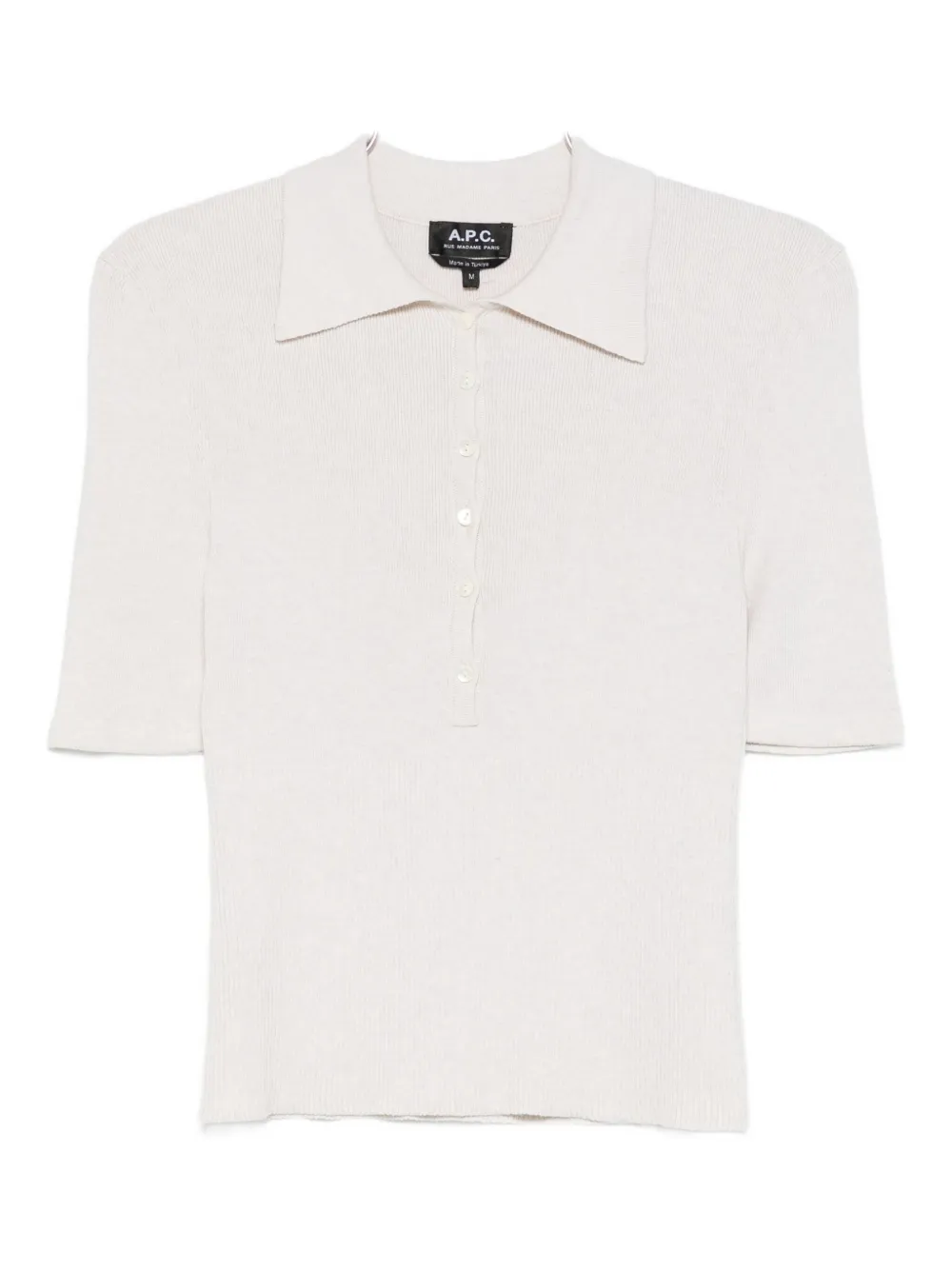 

Хлопковое поло A.P.C., серый