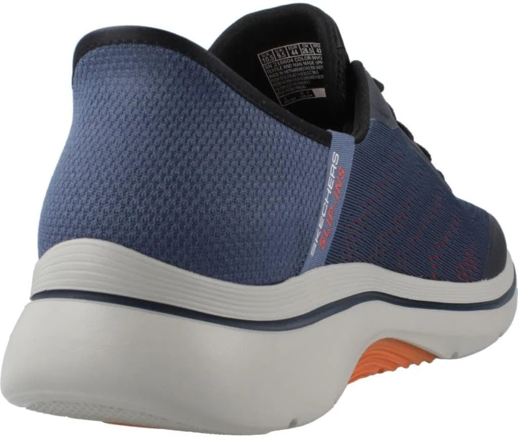 Мужские кроссовки Skechers Go Walk Arch Fit 2.0 Simplicity 2.5, синий/оранжевый — фото 3