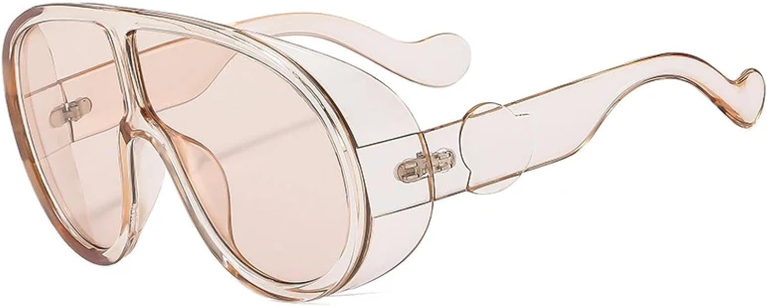 

Крупные солнцезащитные очки в массивной оправе, цельные, для женщин и мужчин, модные, роскошные, для активного отдыха и спорта, ветрозащитные, с защитой от УФ-излучения UV400 generic, Champagne Champagne