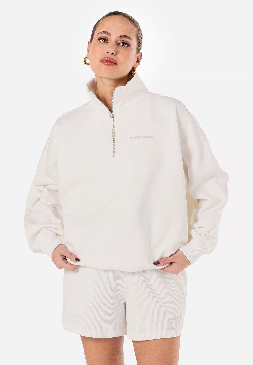 

Толстовка NAYA OVERSIZED HALFZIP Pegador, кремовый