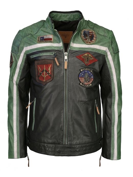 

Кожаный пиджак Topgun, зеленый