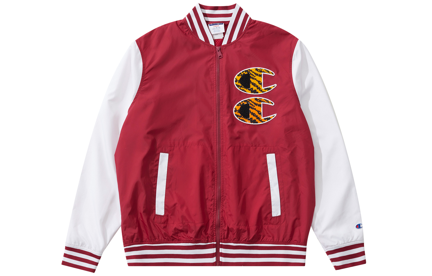 

Бейсбольная куртка SS22 Осень-Зима US версия Unisex Champion, Темно-красный Пэчворк